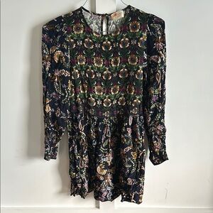 Sezane Floral Long Sleeve Dress size 38